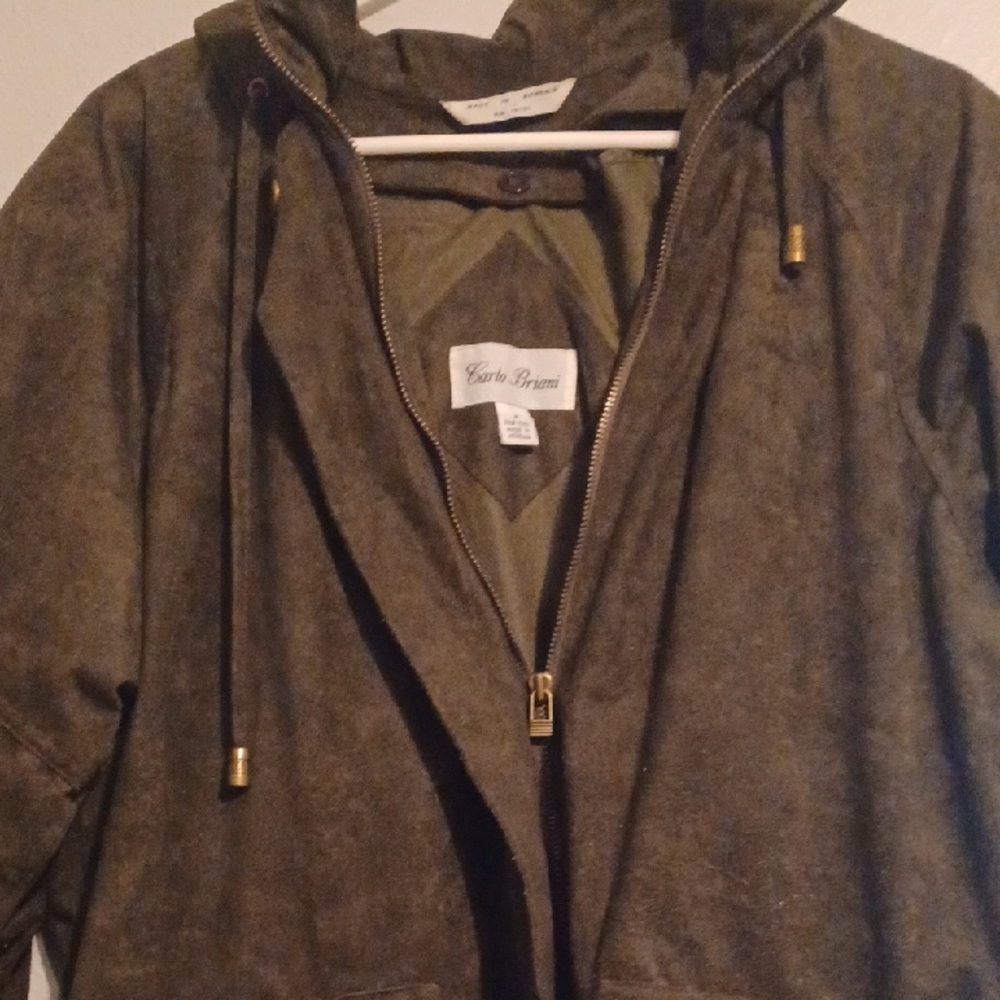 Carlo Briani Vintage Olive Green Insulated Parka 90s Workmanship Windbreaker